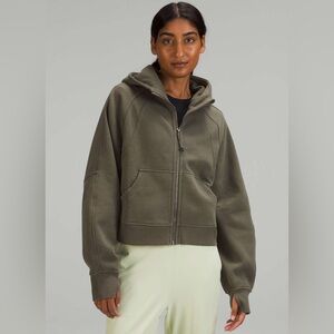 M/L Army Green Lululemon oversized full zip hoodie